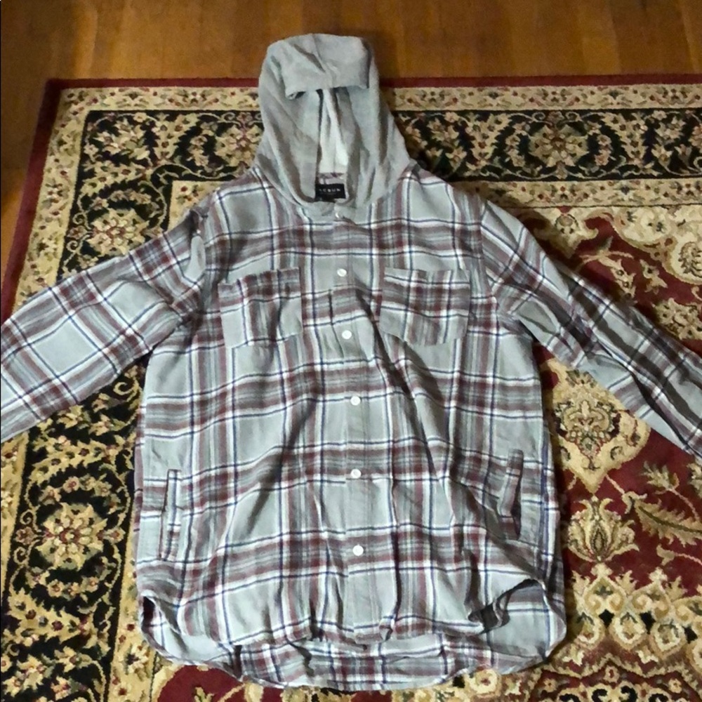 Grey flannel hoodie